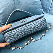 MIUMIU | Crystal Cloqué Nappa leather bag blue - 4