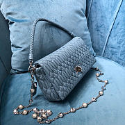 MIUMIU | Crystal Cloqué Nappa leather bag blue - 3