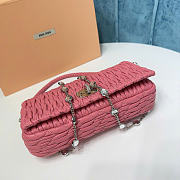 MIUMIU | Crystal Cloqué Nappa leather bag pink - 6