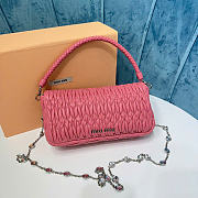 MIUMIU | Crystal Cloqué Nappa leather bag pink - 4
