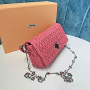 MIUMIU | Crystal Cloqué Nappa leather bag pink - 3