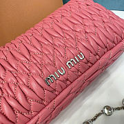 MIUMIU | Crystal Cloqué Nappa leather bag pink - 2