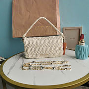 MIUMIU | Crystal Cloqué Nappa leather bag white - 6