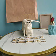 MIUMIU | Crystal Cloqué Nappa leather bag white - 5