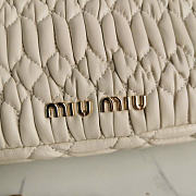 MIUMIU | Crystal Cloqué Nappa leather bag white - 3