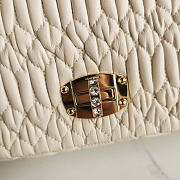 MIUMIU | Crystal Cloqué Nappa leather bag white - 2