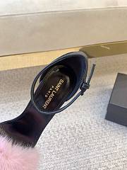 YSL | Saint Laurent Roy Genuine Mink Fur Sandal Pink - 2
