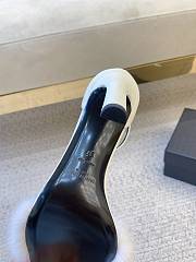 YSL | Saint Laurent Roy Genuine Mink Fur Sandal White - 6