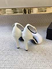 YSL | Saint Laurent Roy Genuine Mink Fur Sandal White - 4