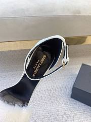 YSL | Saint Laurent Roy Genuine Mink Fur Sandal White - 2