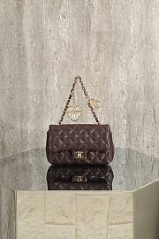 CHANEL | Classic Mini Double Flap With Hook Burgundy - 1