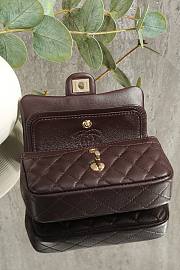 CHANEL | Classic Mini Double Flap With Hook Burgundy - 4