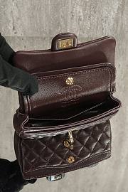 CHANEL | Classic Mini Double Flap With Hook Burgundy - 2