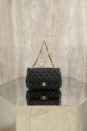 CHANEL | Classic Mini Double Flap With Hook Black