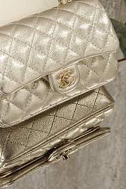 CHANEL | Classic Mini Double Flap With Hook Silver - 4