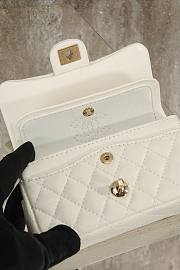 CHANEL | Classic Mini Double Flap With Hook White - 6
