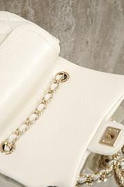 CHANEL | Classic Mini Double Flap With Hook White - 5