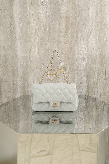 CHANEL | Classic Mini Double Flap With Hook Blue