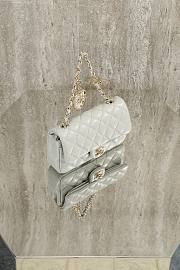 CHANEL | Classic Mini Double Flap With Hook Blue - 5