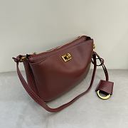 Balenciaga Rodeo Shoulder Bag Burgundy - 5