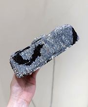 CHANEL |  Flap Bag in Sequins Metallic accents blue - 3