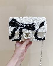 CHANEL | Flap Bag in Sequins Metallic accents white - 1