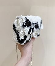 CHANEL | Flap Bag in Sequins Metallic accents white - 5