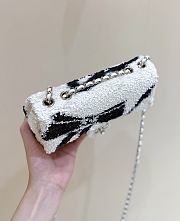 CHANEL | Flap Bag in Sequins Metallic accents white - 4