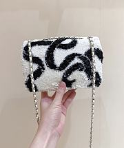 CHANEL | Flap Bag in Sequins Metallic accents white - 2