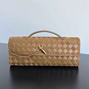 BOTTEGA VENETA | Andiamo Long Clutch In Suede Brown  - 1