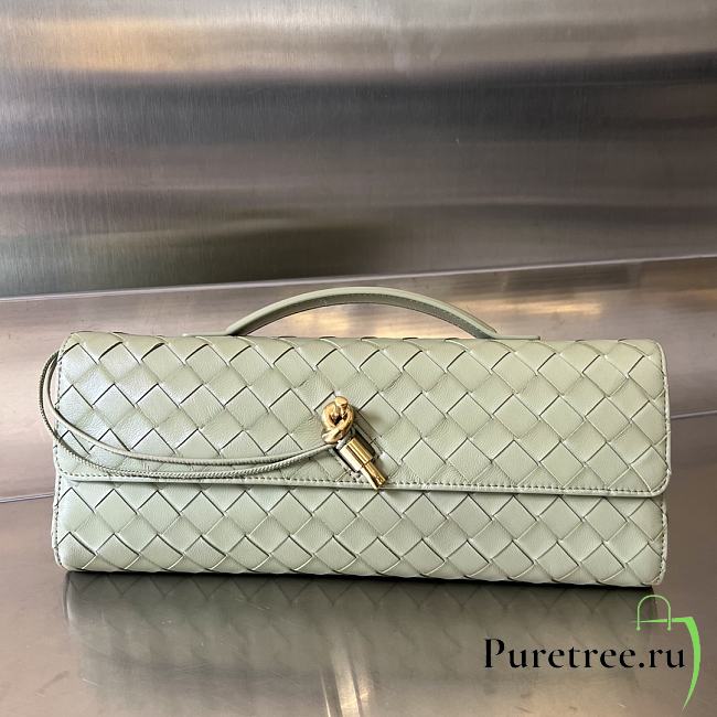 BOTTEGA VENETA | Andiamo Long Clutch In Light Green - 1