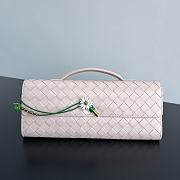 BOTTEGA VENETA | Flower Charm Andiamo Long Clutch In Light Pink - 1