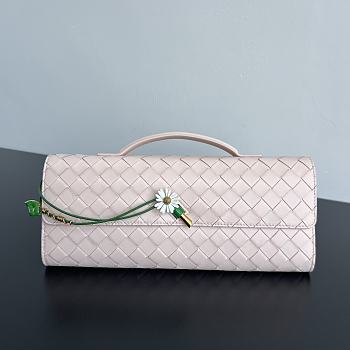 BOTTEGA VENETA | Flower Charm Andiamo Long Clutch In Light Pink