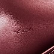 BOTTEGA VENETA | Flower Charm Andiamo Long Clutch In Burgundy - 4