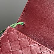 BOTTEGA VENETA | Flower Charm Andiamo Long Clutch In Burgundy - 2