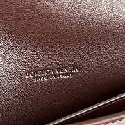 BOTTEGA VENETA | Flower Charm Crocodile Andiamo Long Clutch In Burgundy - 3