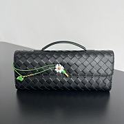 BOTTEGA VENETA | Flower Charm Andiamo Long Clutch In Black - 1