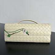 BOTTEGA VENETA | Flower Charm Andiamo Long Clutch In White - 1