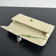 BOTTEGA VENETA | Flower Charm Andiamo Long Clutch In White - 6