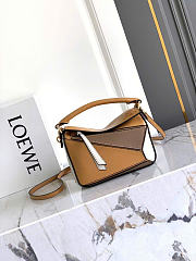 Loewe Mini Puzzle bag in classic calfskin gray / brown - 1