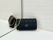 DIOR | Caro Pouch with Chain In Black - 1