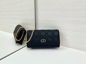 DIOR | Caro Pouch with Chain In Black