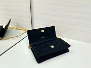 DIOR | Caro Pouch with Chain In Black - 3