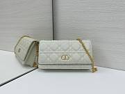 DIOR | Caro Pouch with Chain In White - 1