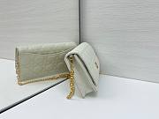 DIOR | Caro Pouch with Chain In White - 6