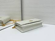 DIOR | Caro Pouch with Chain In White - 5
