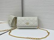 DIOR | Caro Pouch with Chain In White - 4