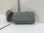 DIOR | Caro Pouch with Chain In Blue - 1