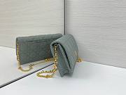DIOR | Caro Pouch with Chain In Blue - 3