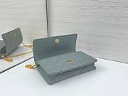 DIOR | Caro Pouch with Chain In Blue - 2